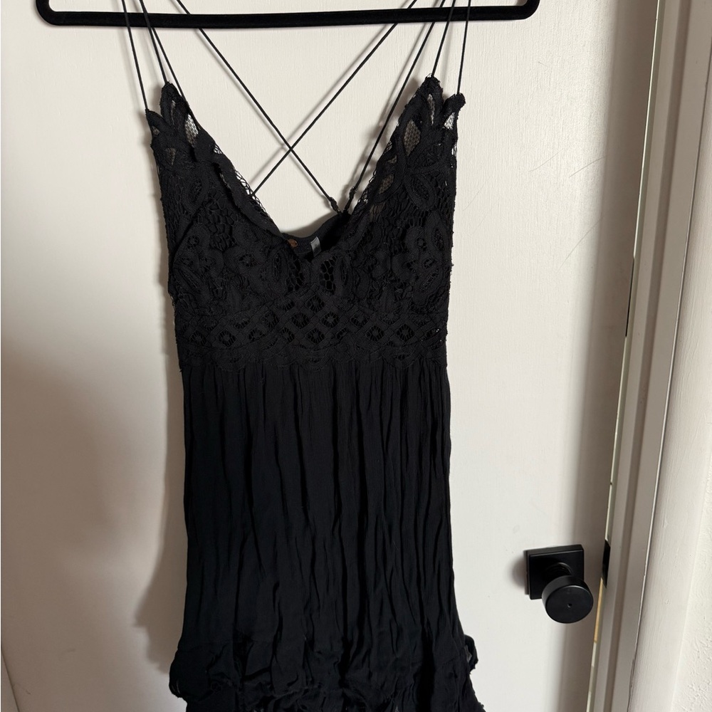 Free People Black Adella Dress